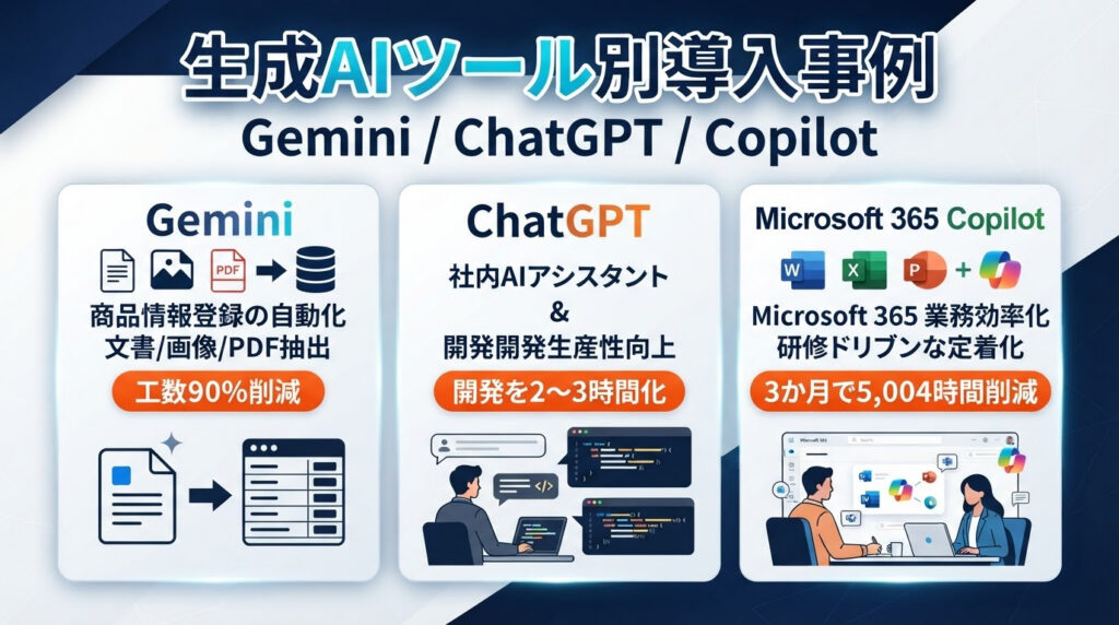 生成AIツール別導入事例